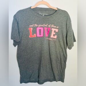 LOVE Crewneck Shirt Sleeves T-shirt Size M